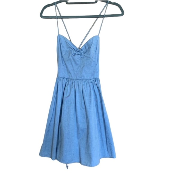 Handmade Blue Babydoll Mini dress S - Picture 3 of 10
